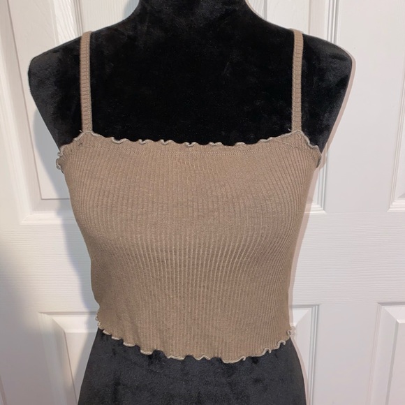 Cropped dark green top, Large - Picture 1 of 2